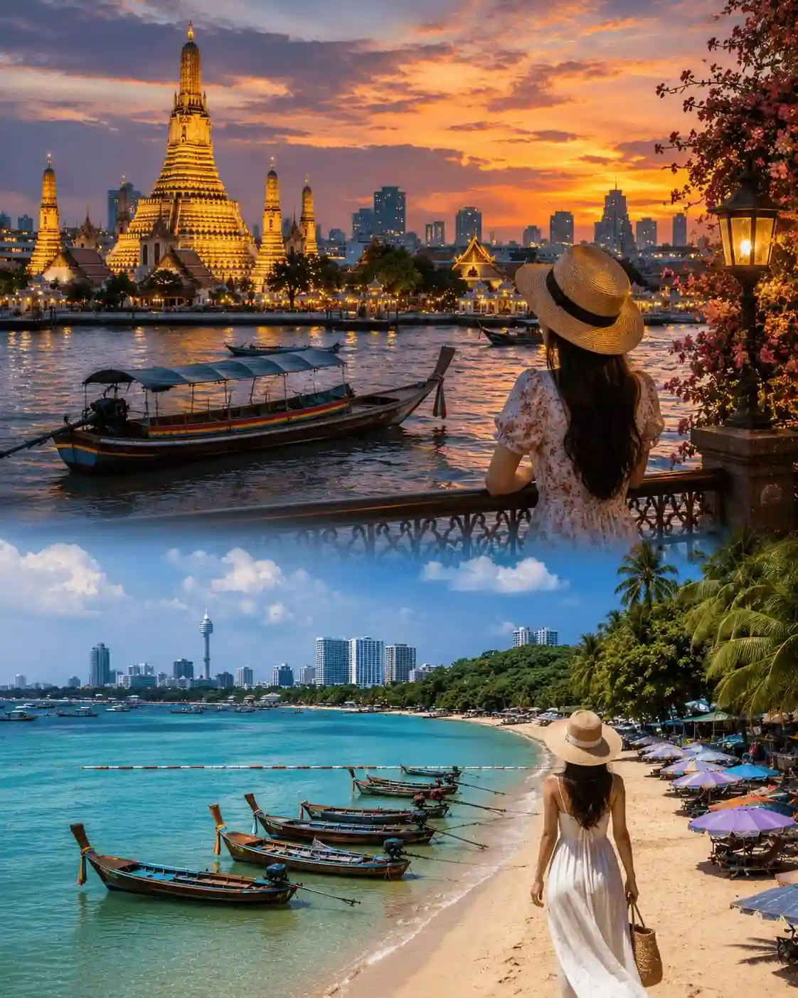 Thailand tour packages from Chennai - Bangkok temple river sunset